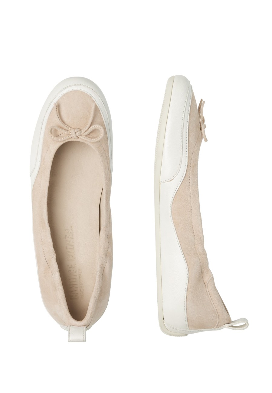 Femmes Candice Cooper | Candy Wave - Ballerines En Daim - Beige