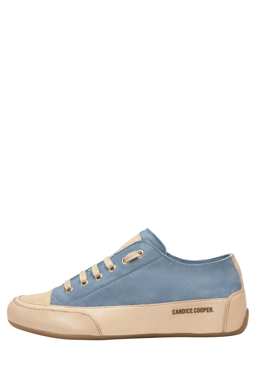 Hommes Candice Cooper | Rock S - Baskets En Cuir Poli Et En Daim - Bleu Clair