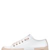 Hommes Candice Cooper | Rock Patch S - Baskets En Cuir - Blanc-Rose