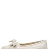 Hommes Candice Cooper | Candy Bow - Ballerines En Cuir - Blanc