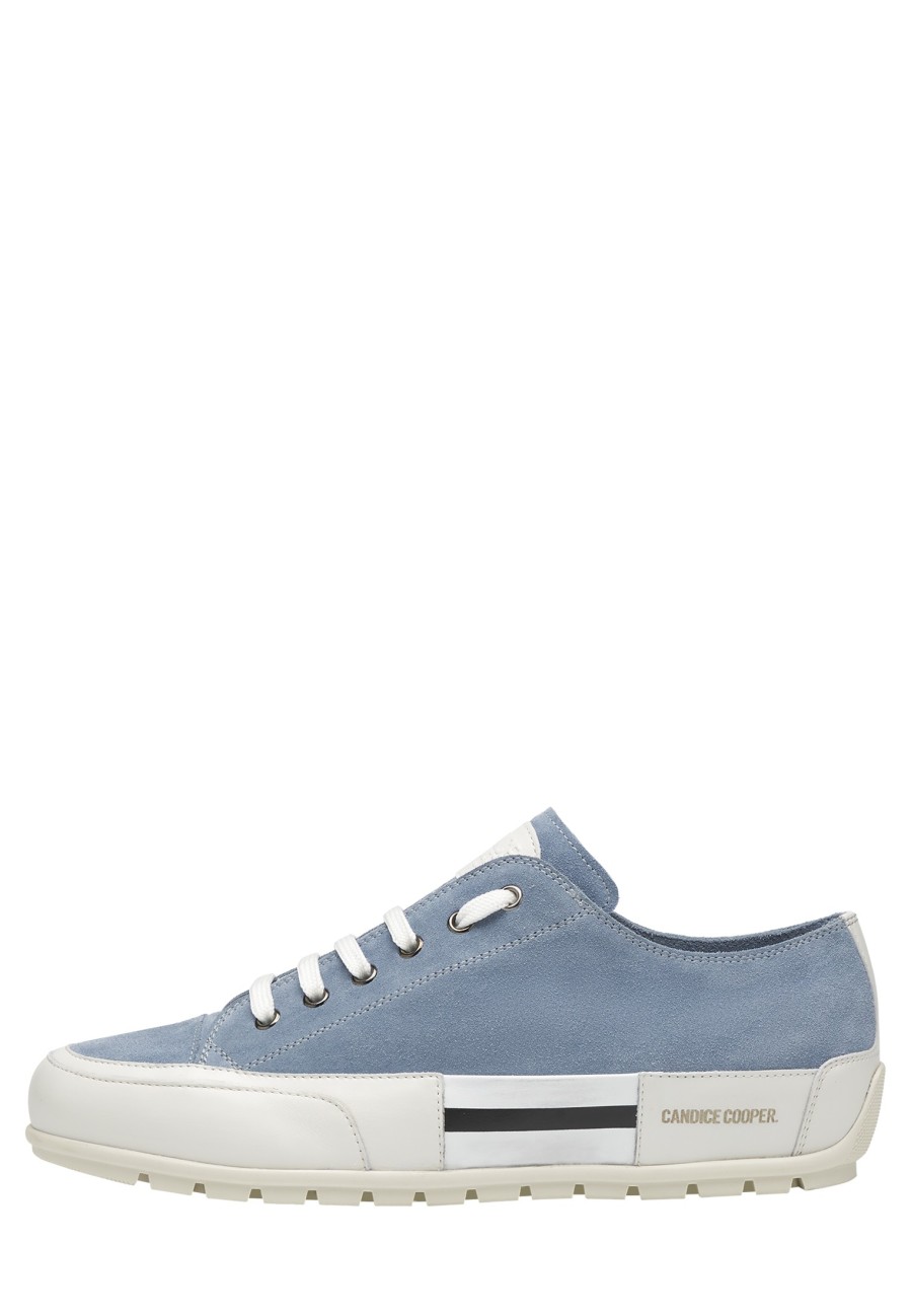 Hommes Candice Cooper | Sanborn Patch S - Baskets En Cuir Et Daim - Bleu Clair