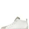 Hommes Candice Cooper | Dafne Mid - Baskets Cheville En Cuir Et Daim - Blanc-Gris