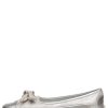 Femmes Candice Cooper | Ballerines En Cuir Nappa Argente Argente - Candy Bow